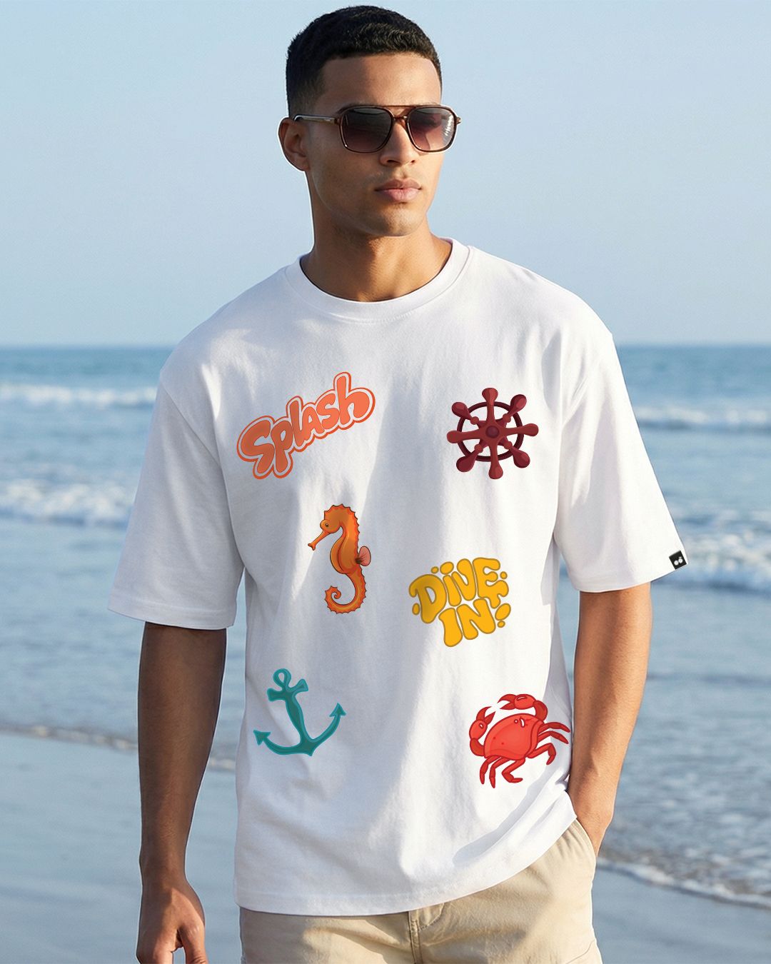 Oversized Graphic T-Shirt – Splash Edition