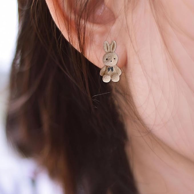 Cute Bunny Stud Earrings – Adorable Everyday Charm 🐰✨