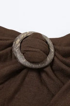 Brown Cut-Out Halter Neck Top – Bold Chic Edition